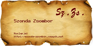 Szonda Zsombor névjegykártya